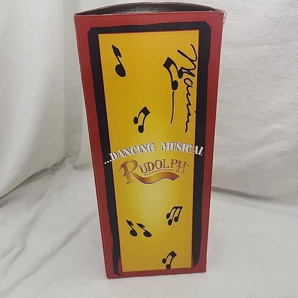 Figure Dancing Musical Rudolph Red Nosed Reindeer Animated W/ Box & Muti-adapter